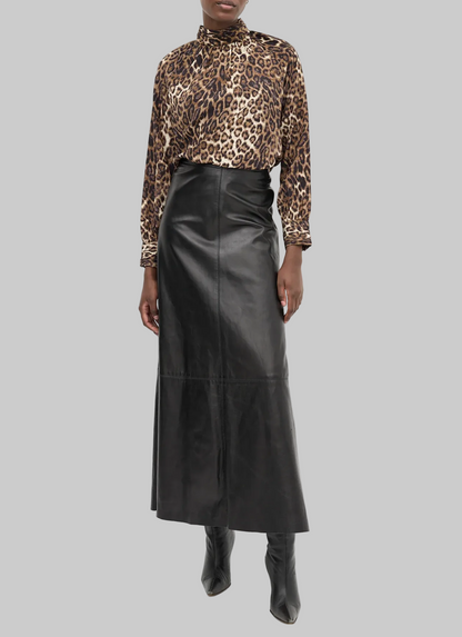 NILI LOTAN Silk Leopard Blouse - Size L