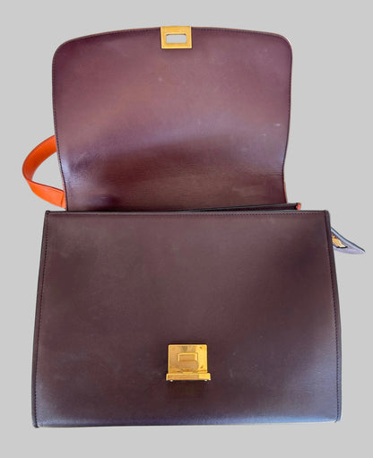 CÉLINE Trapeze Top Handle Bag With Strap