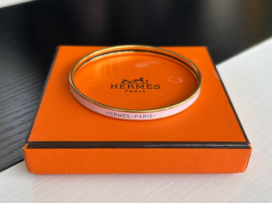 HERMES Pink Uni Bangle GM