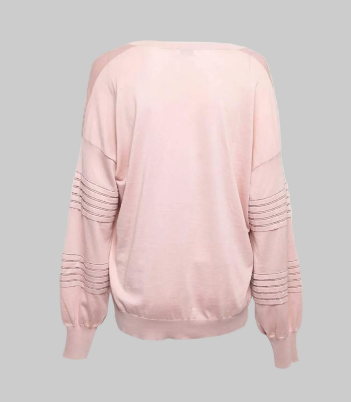 BRUNELLO CUCINELLI Pink Cotton V-Neck Sweater - Size xxs