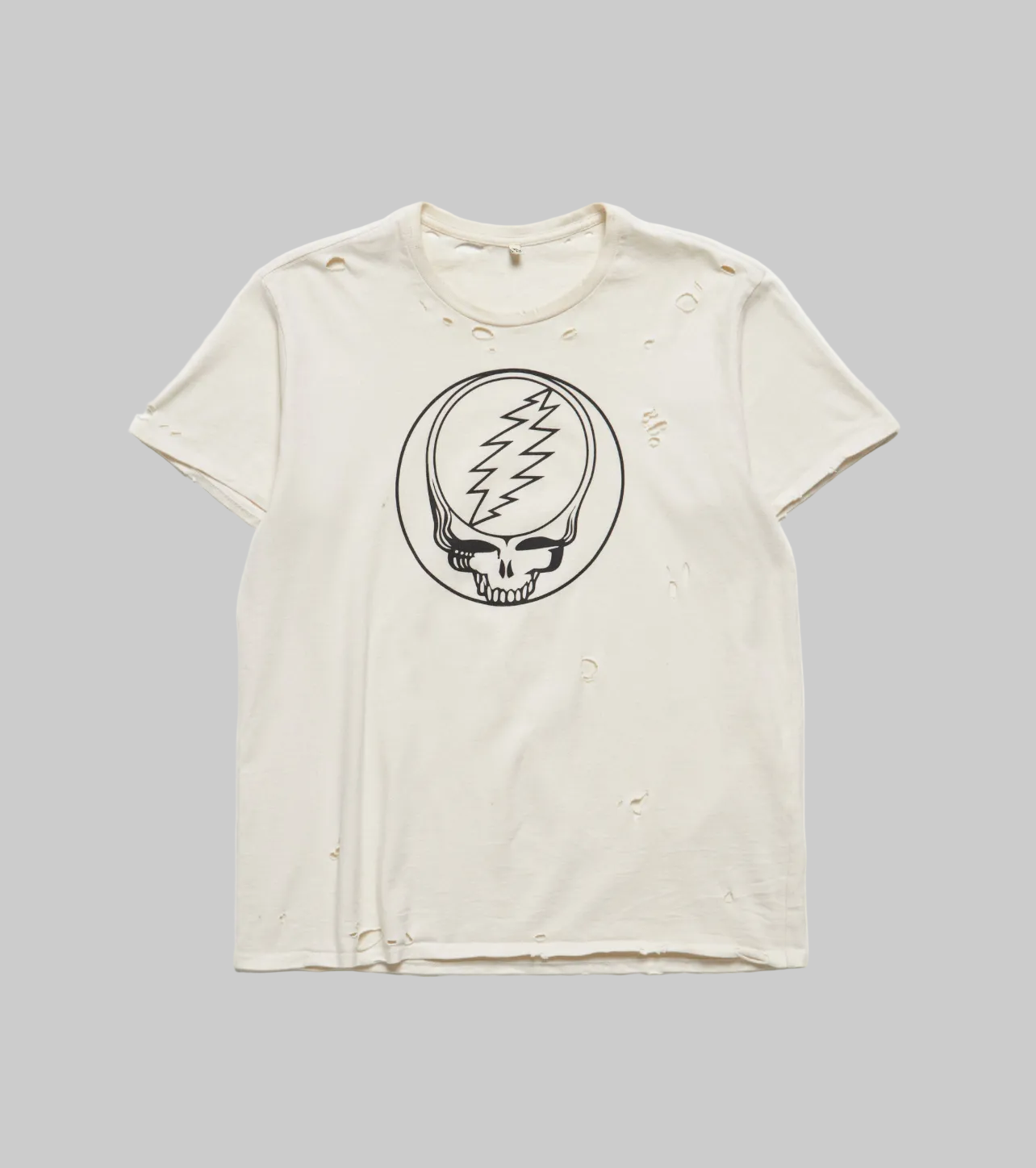 R13 Ragged Skull Print T-Shirt - Size M