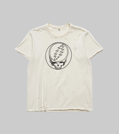 R13 Ragged Skull Print T-Shirt - Size M