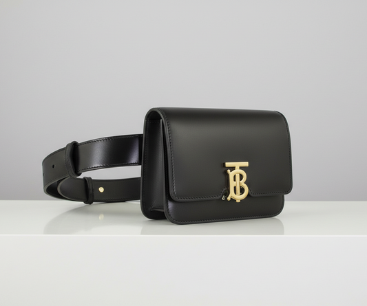 BURBERRY TB Black Belt Bag