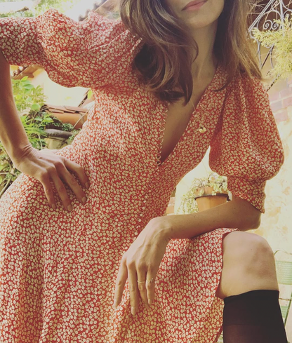 DOEN Patterned Maxi Dress - Size xs