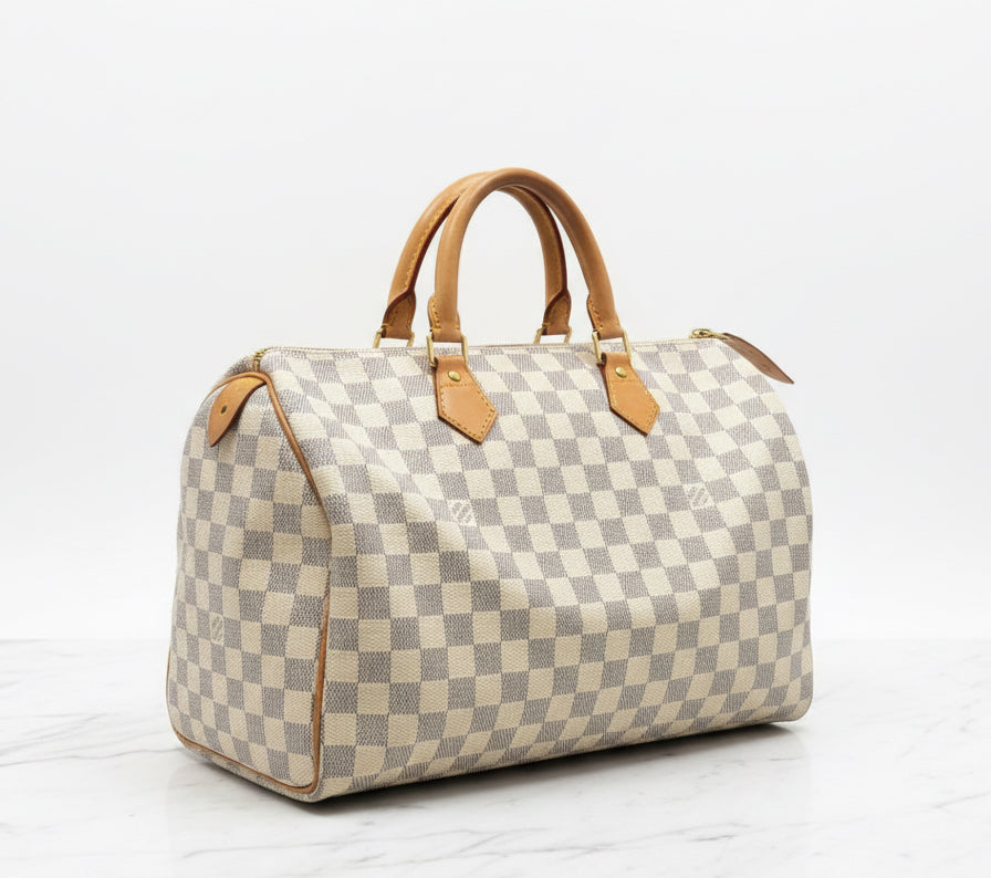 LOUIS VUITTON Damier Azur Speedy 35