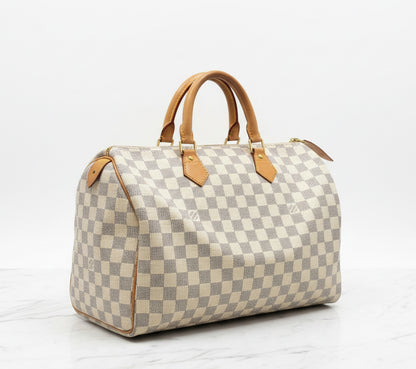 LOUIS VUITTON Damier Azur Speedy 35