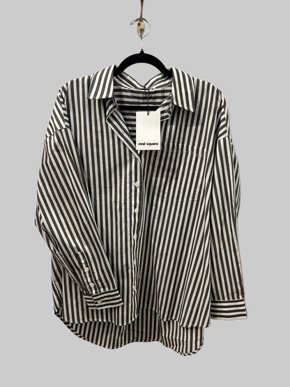 NEW*OVAL SQUARE Striped Button Up - Size M
