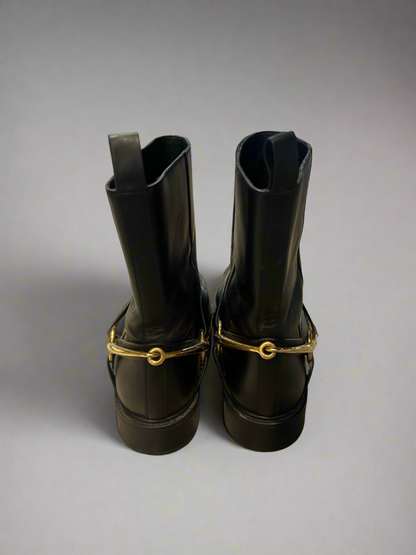 GUCCI Horsebit Moto Boots - Size 37