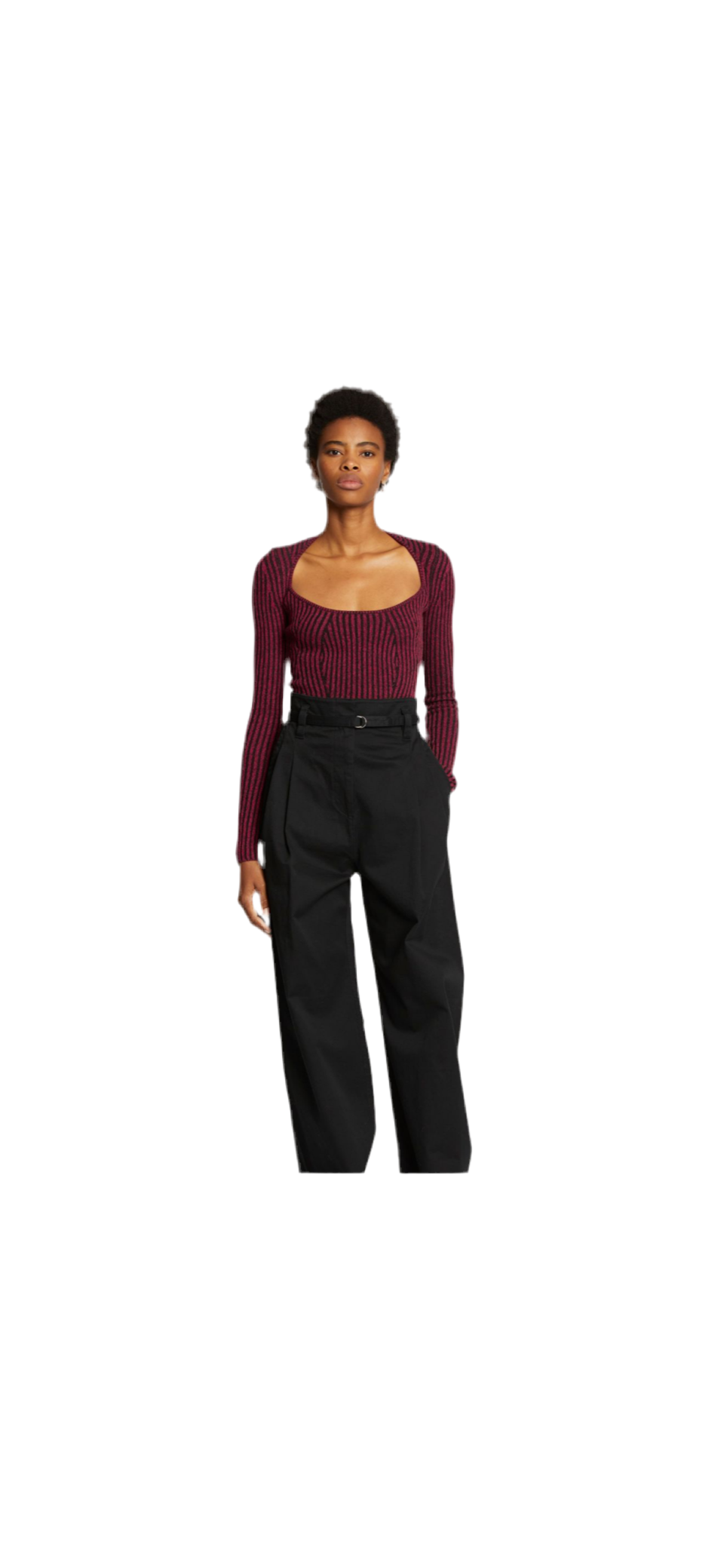 PROENZA SCHOULER Plaited Rib Scoop Neck Sweater - Size Large