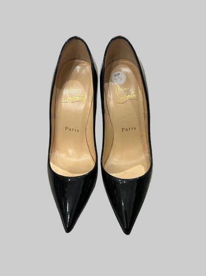 CHRISTIAN LOUBOUTIN So Kate Patent Black Pump - Size 35