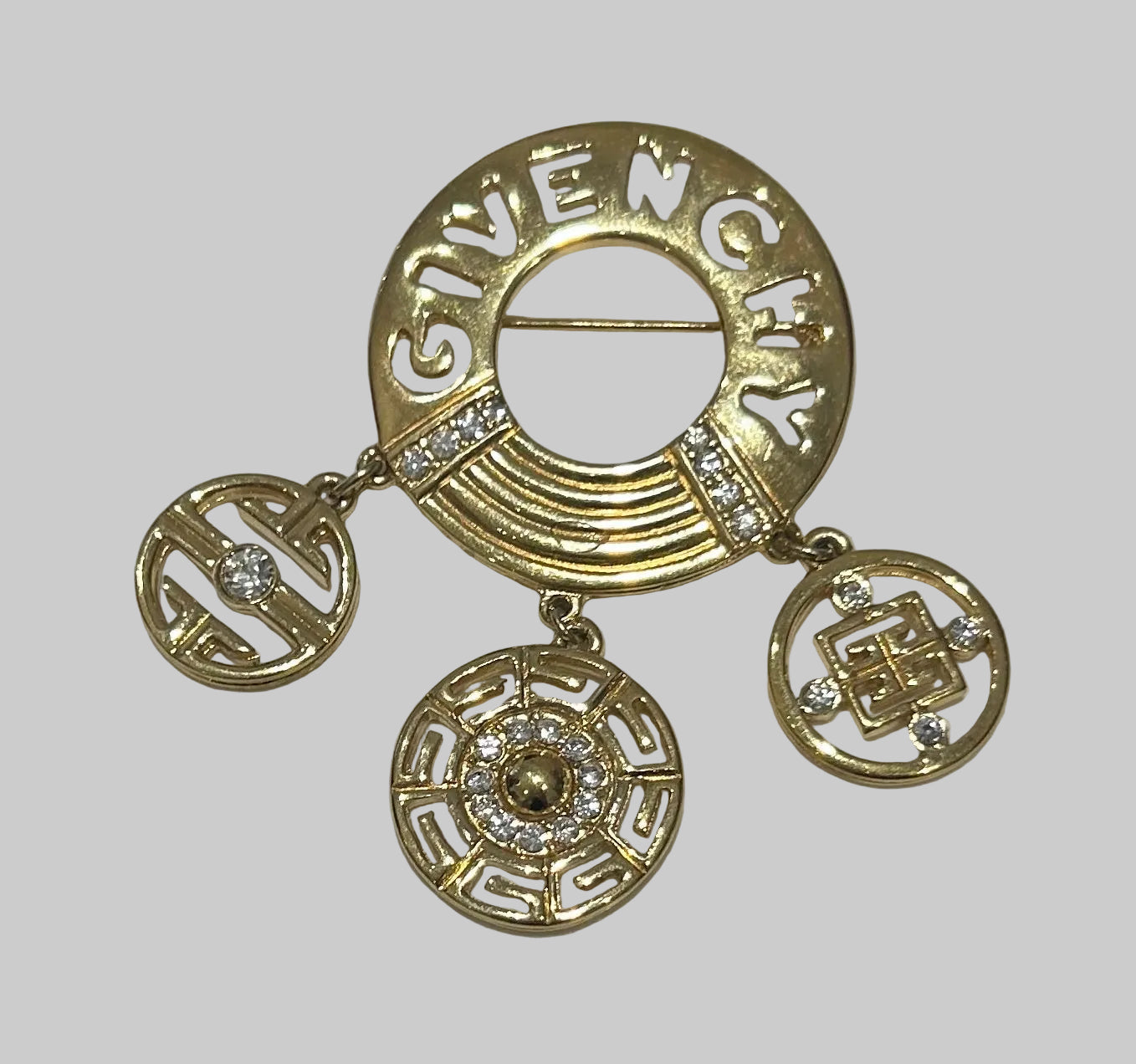 GIVENCHY Vintage Logo Brooch