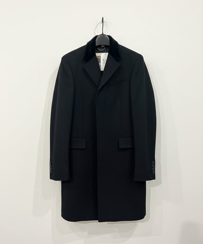 BURBERRY Black Wool & Cashmere Coat - Size 44 (xs)