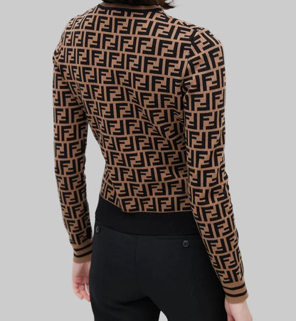 FENDI Zucca Print Sweater - Size 40