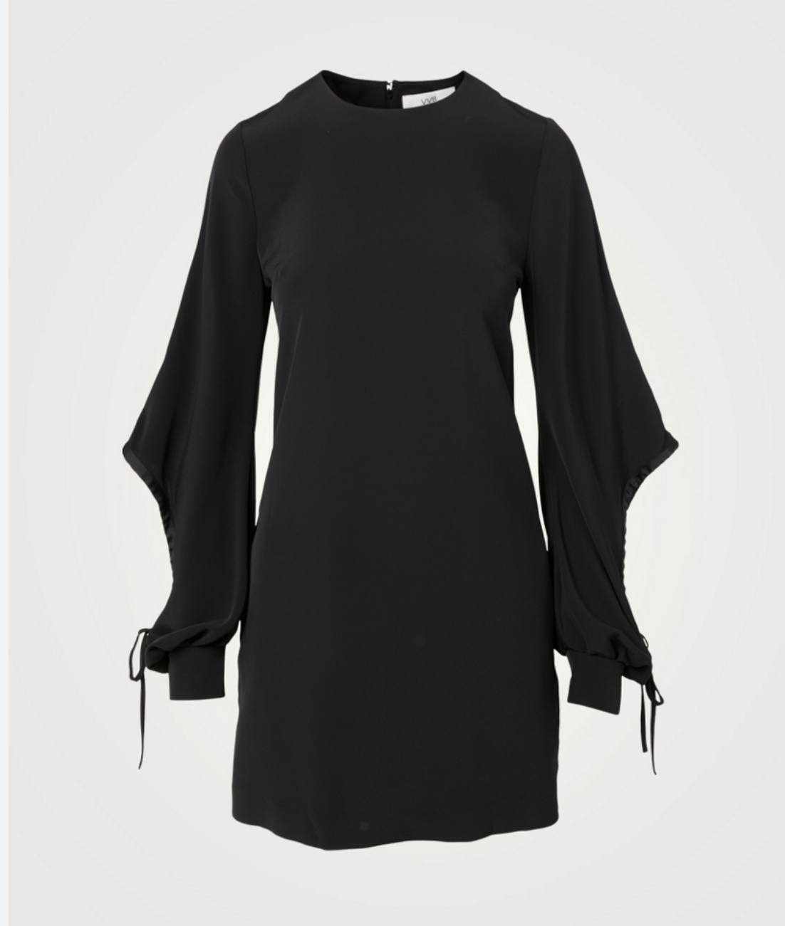 Victoria Victoria Beckham Drawstring-Sleeve Satin Crepe Shift Dress - Size 10