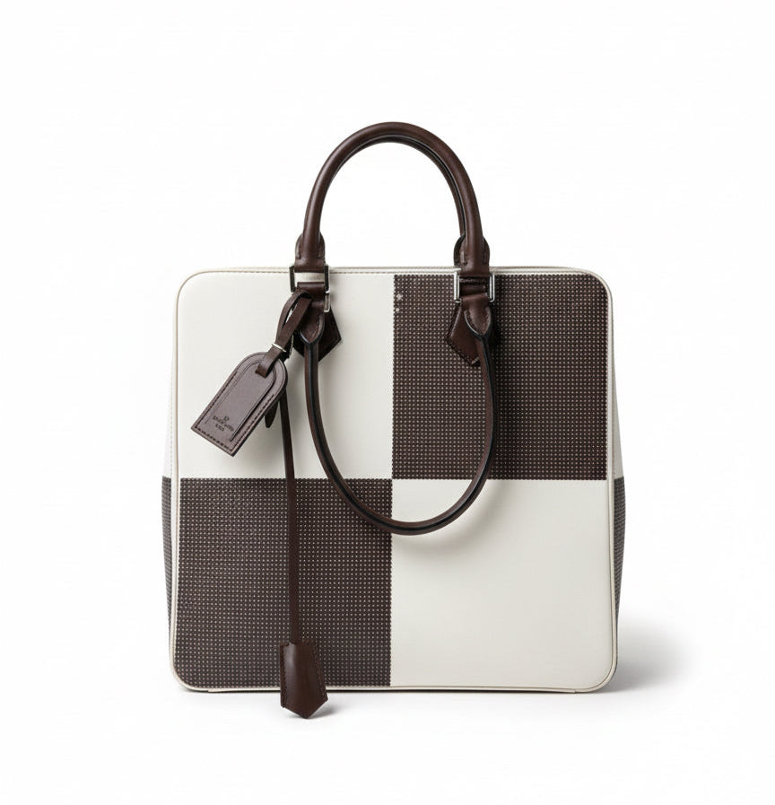 LOUIS VUITTON Sequin Veau Dakota Damier Optic Cuir GM