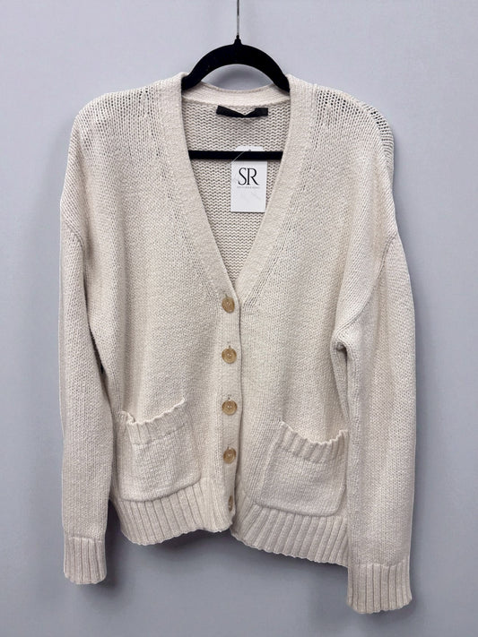 Jenni Kayne Cream Vneck Knit Cardigan - Size S