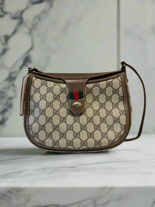 GUCCI Web Saddle Bag