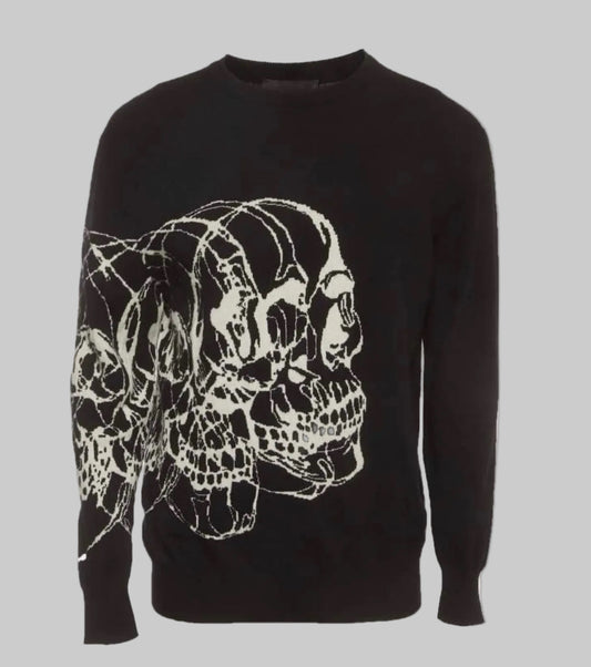 ALEXANDER MCQUEEN Skull Knit Crewneck Sweater - Size S