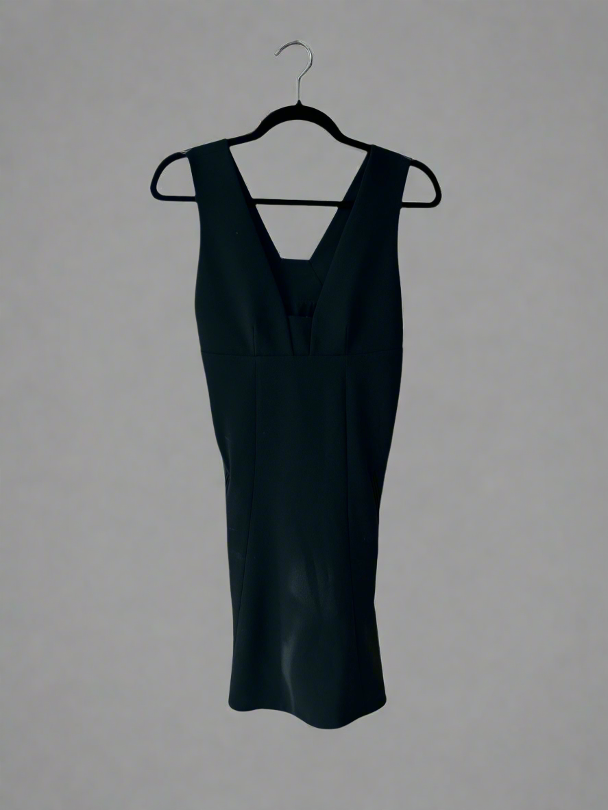 ALEXANDER WANG Black Deep V Dress - Size 0