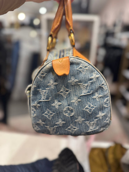 Louis Vuitton Neo Speedy Monogram Denim Boston Bag