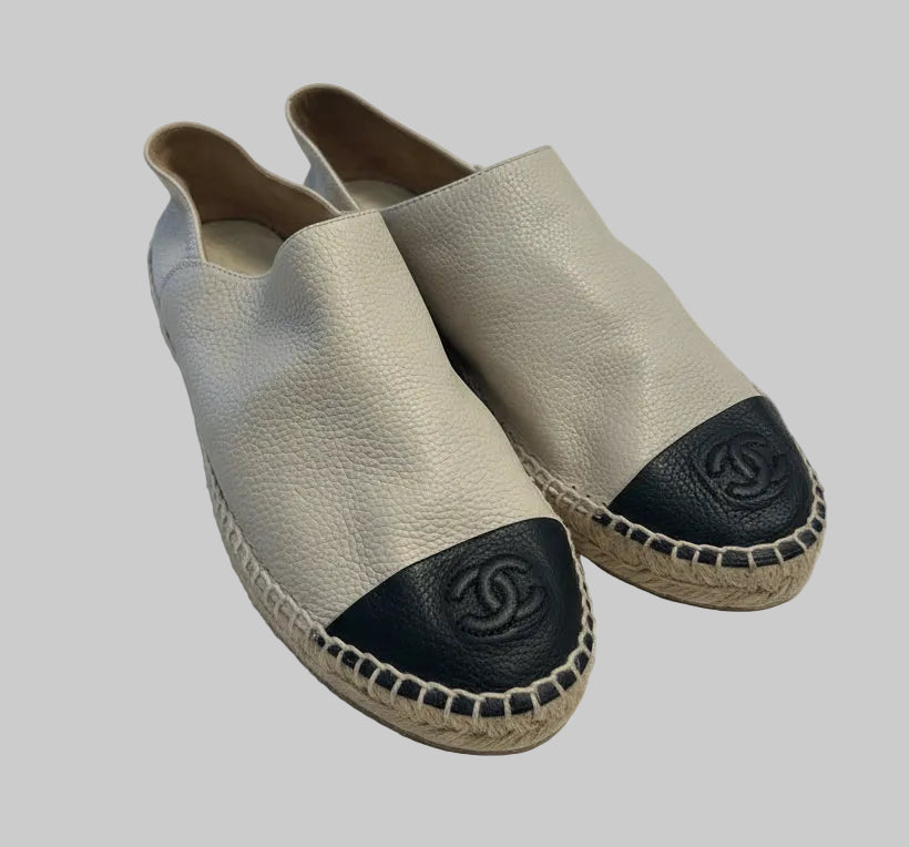 CHANEL Cap Toe Espadrille - Size 40