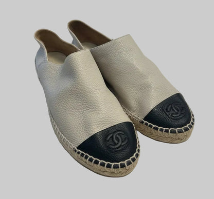 CHANEL Cap Toe Espadrille - Size 40