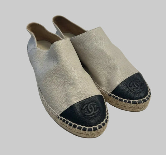 CHANEL Cap Toe Espadrille - Size 40