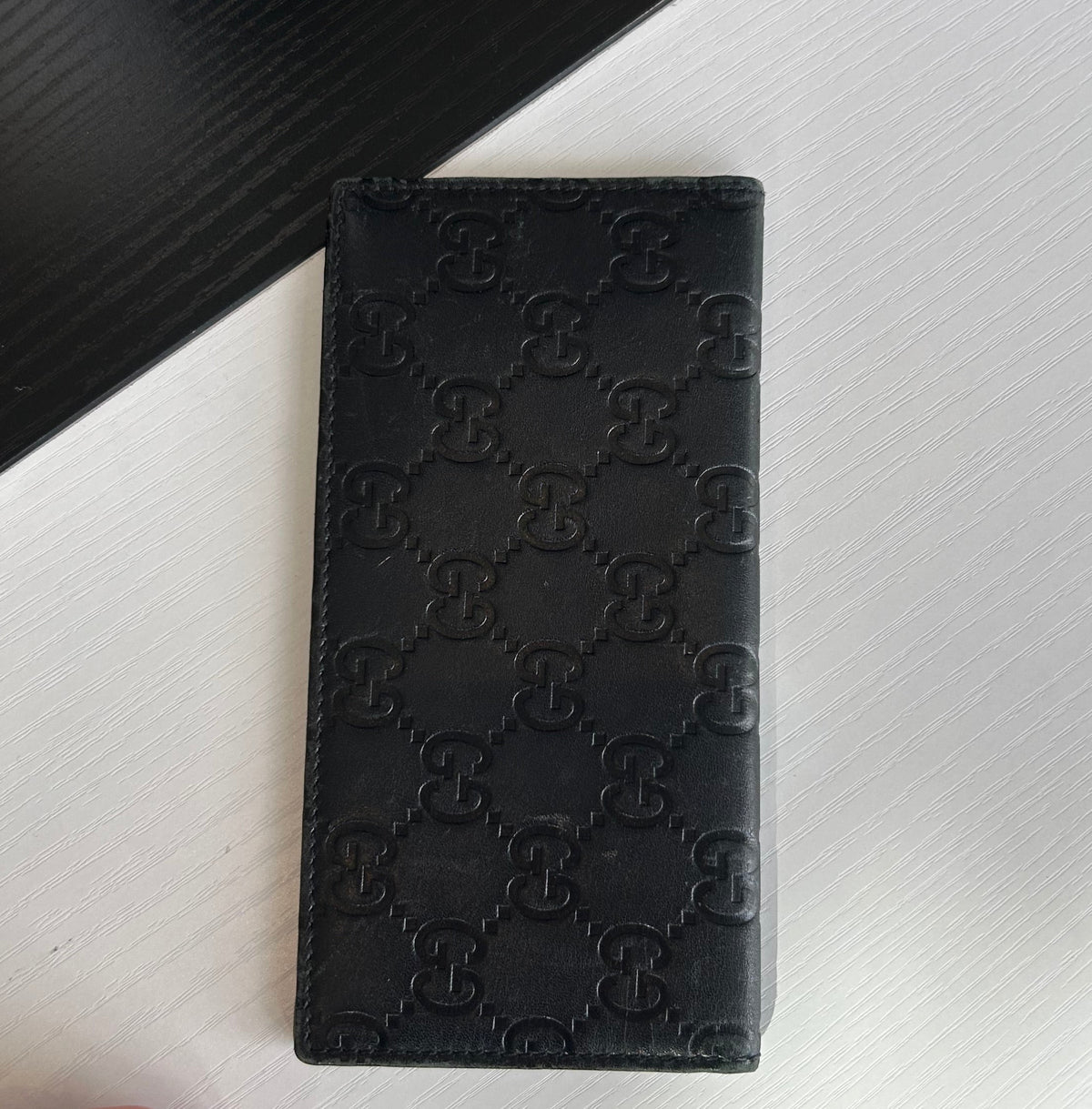 GUCCI Black GG Long Wallet