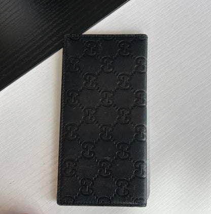 GUCCI Black GG Long Wallet