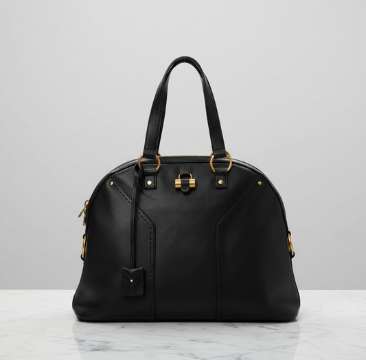 YVES SAINT LAURENT Black Leather Muse Bag