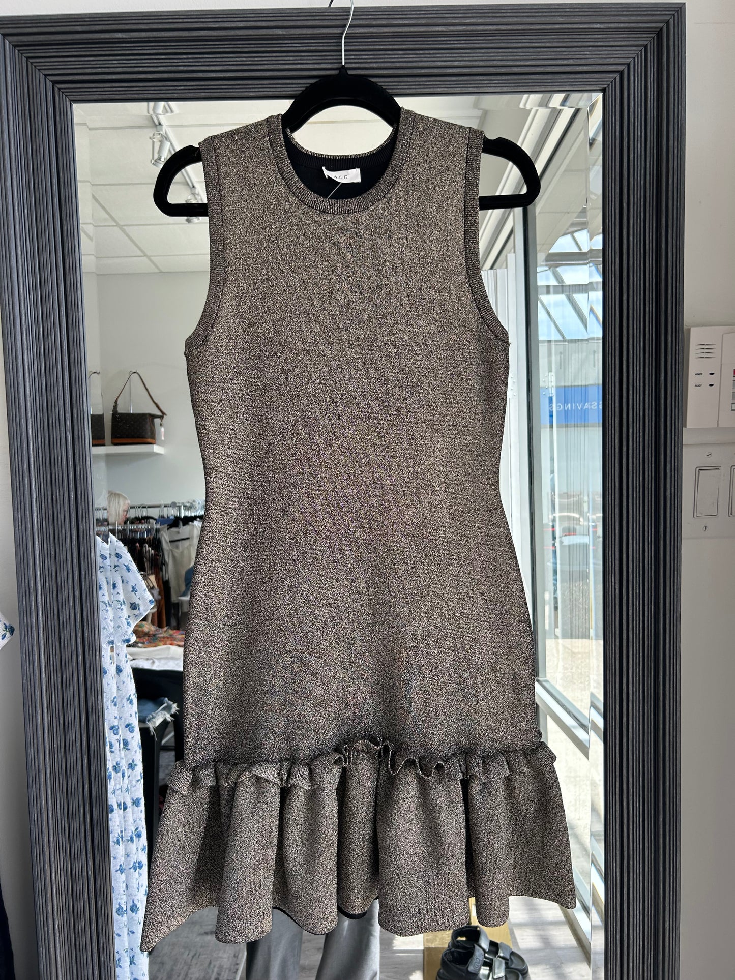 ALC Metallic Ruffle Dress - Size s