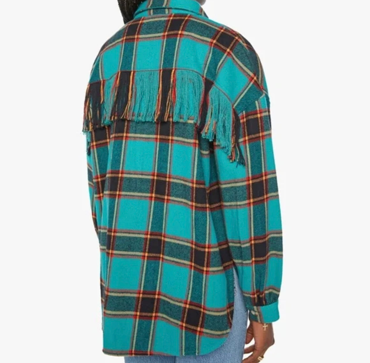 Mother Fringe Plaid Button Down - Size S