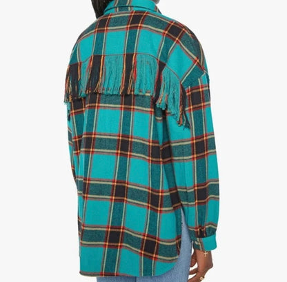 Mother Fringe Plaid Button Down - Size S
