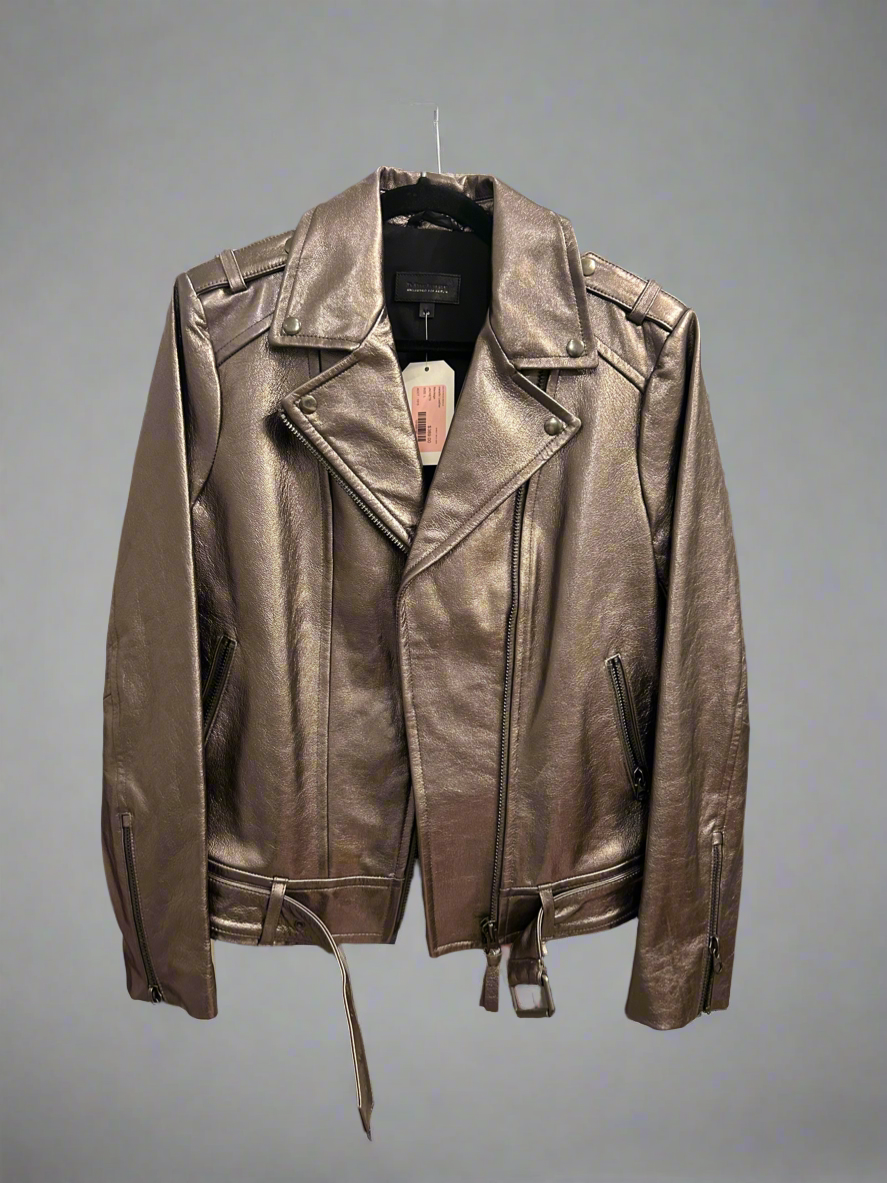 MACKAGE Metallic Leather Jacket - Size L