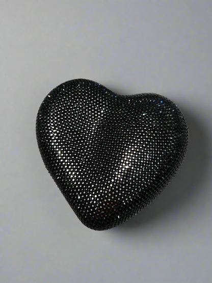 JUDITH LEIBER Rhinestone Heart Chain Bag