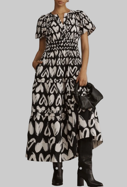 NEW* Anthropologie Heart Maxi Dress - Size L