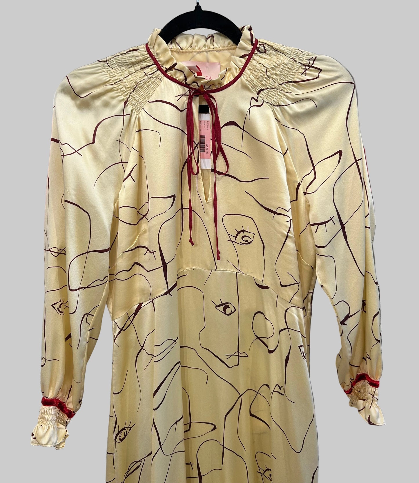 ROKSANDA Yellow Silk Printed Dress - Size 10