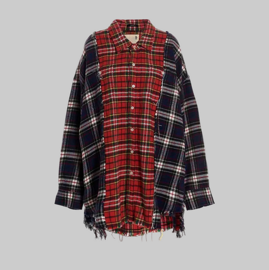 R13 Plaid Combo Shirt - Size M