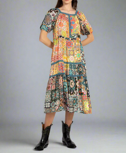 NEW* JOHNNY WAS Kaleida Zenovia Dress - Size M