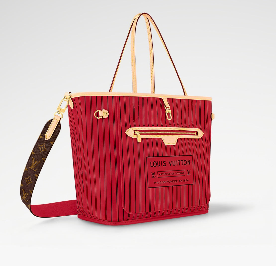 LOUIS VUITTON Neverfull MM Monogram Inside Out Stripe Tote
