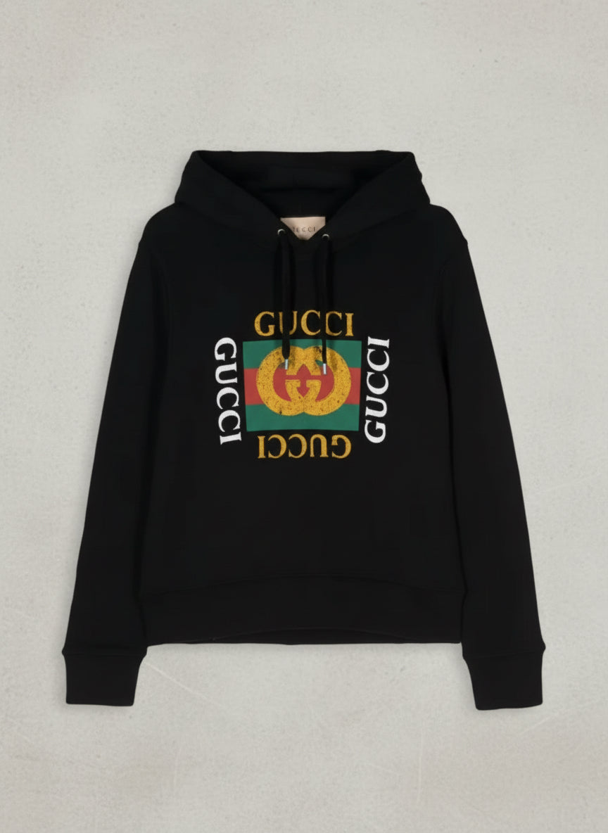 GUCCI distressed logo hoodie - Size M