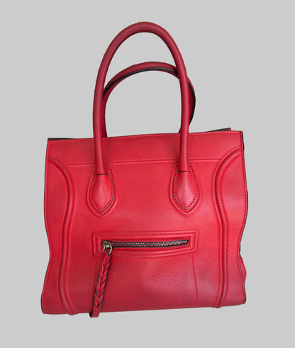 CÉLINE Phantom Luggage Tote Medium Red