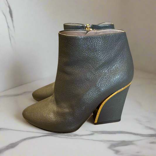 CHLOE Gold Trim Boots - Size 35