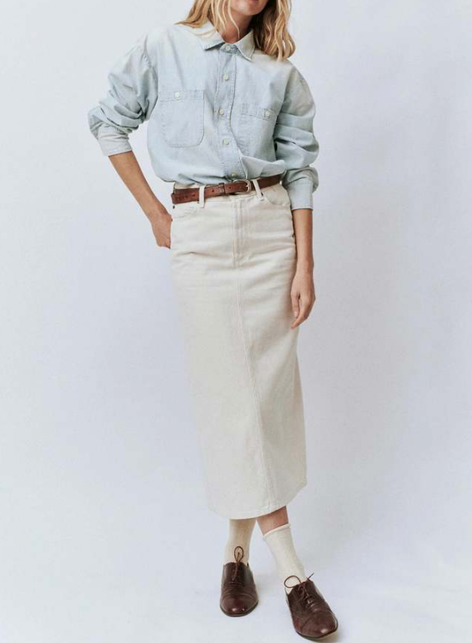 New* THE GREAT Column Skirt - Size 29