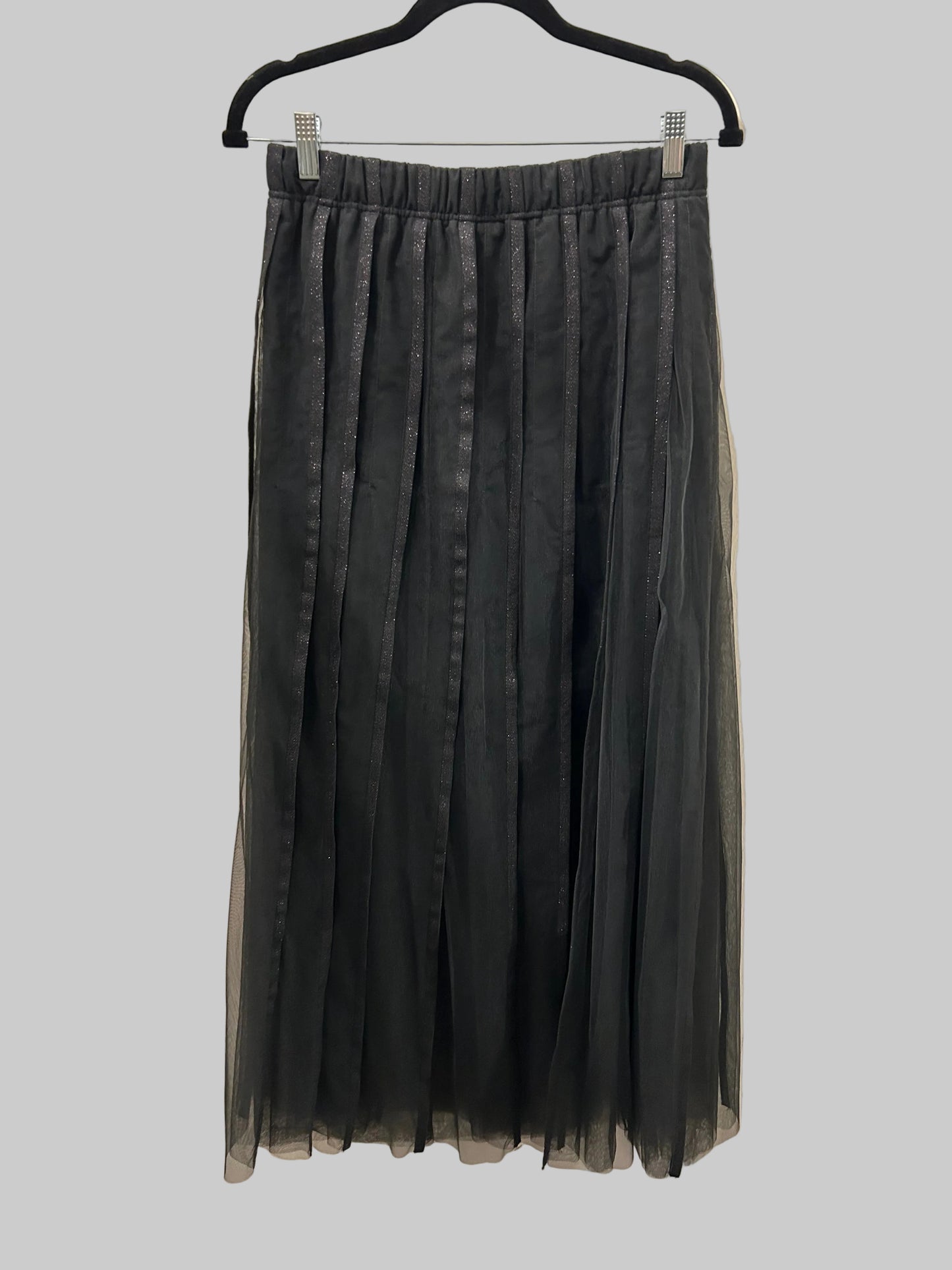 BRUNELLO CUCINELLI Black Tulle Tiered Skirt - Size 6