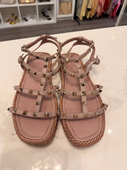 VALENTINO GARAVANI Rockstud cage flats - Size 39