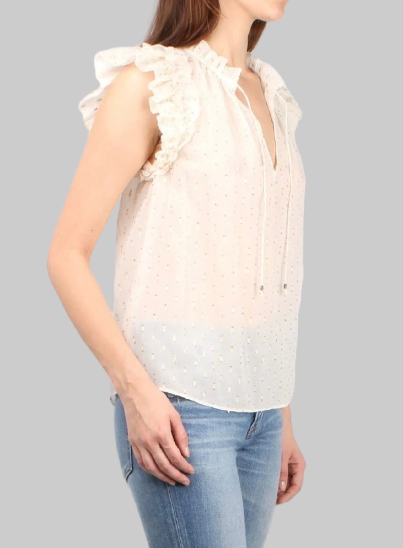 ULLA JOHNSON Cream Blouse - Size 6
