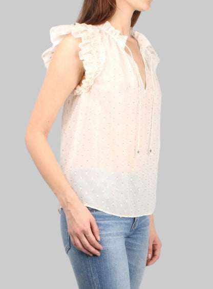 ULLA JOHNSON Cream Blouse - Size 6