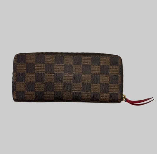 LOUIS VUITTON Clémence Wallet In Damier Ébène Canvas