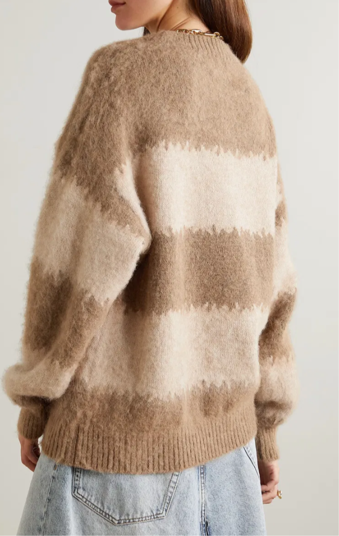 HOLZWEILER Liza Striped Alpaca-Blend Sweater - Size S